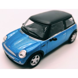 MINI COUPER CARARAMA 1/43 BLEUE TOIT NOIR