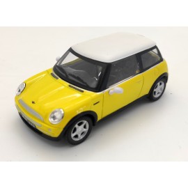 MINI COOPER JAUNE TOP ET RETRO BLANC CARARAMA 1/43