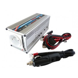 CONVERTISSEUR 12/24V AUTOMATIQUE 220V 350W AVEC PRISE USB 0.5A
