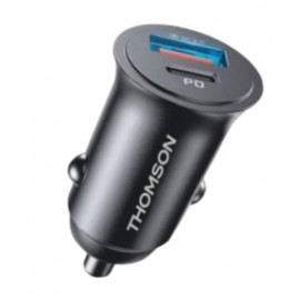 CHARGEUR VOITURE THOMSON COMPACT USB-A + USB-C 18W+ PD20W