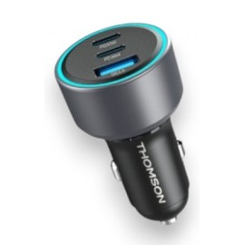 CHARGEUR VOITURE THOMSON 60W TOT MAX 2 USB-C PD 30W + USB-A QC3.0 18W