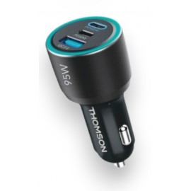 CHARGEUR VOITURE THOMSON 95W TOT 2 USB-C PD 65W + PD 30W USB-A QC 3.0