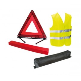 KIT 1 TRIANGLE SIGNALISATION + 1 VESTE SECURITE DS SAC NYLON