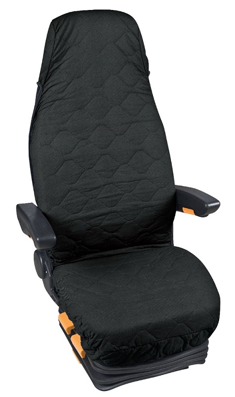 Housse universelle pour si&egrave;ge de camion en coton matelasse noir