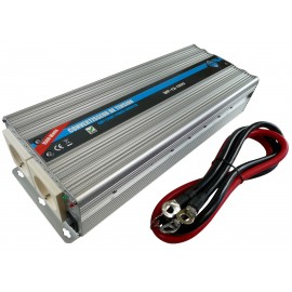 CONVERTISSEUR DE TENSION 12/220V - 1500W + 2 PRISES SECTEUR