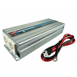 CONVERTISSEUR DE TENSION 24/220V - 1500W + 2 PRISES SECTEUR