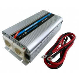 CONVERTISSEUR DE TENSION 12/220V - 1000W + 2 PRISES SECTEUR