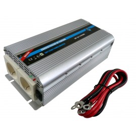 CONVERTISSEUR DE TENSION 24/220V - 1000W + 2 PRISES SECTEUR