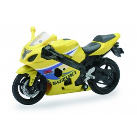 MOTO STREET BIKE SUZUKI GSX-R600 JAUNE 1/18°