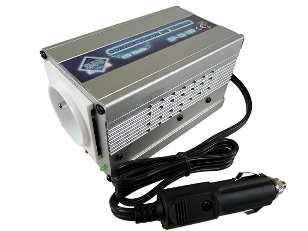Convertisseur de tension 12V / 220V - 150W avec prise USB-A&#160; 0,5A