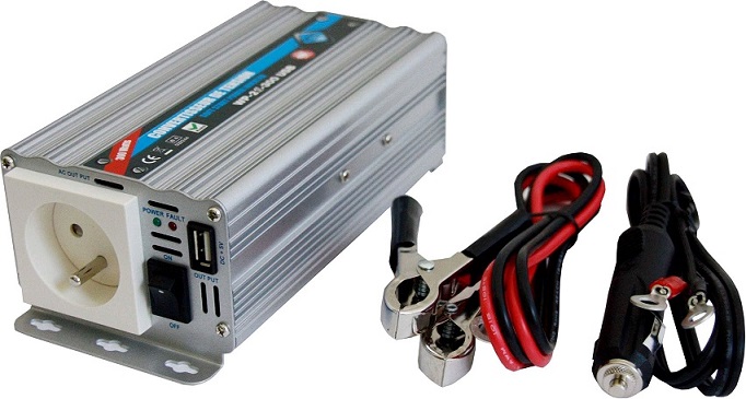Convertisseur de tension 24V / 220V 300W avec prise USB-A&#160; 2A