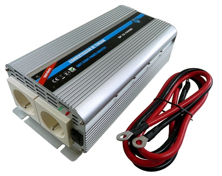 Convertisseur de tension 12V/ 220V 1000W&#160; avec 2 prises secteur