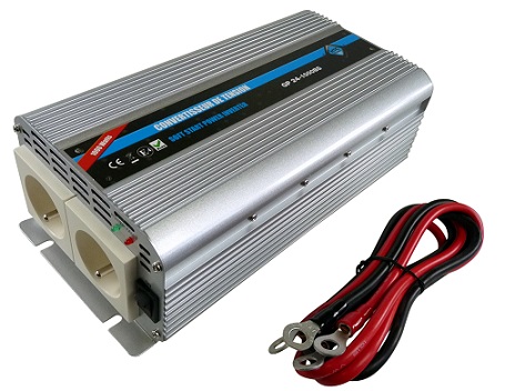 Convertisseur de tension 24V/ 220V 1000W&#160; avec 2 prises secteur
