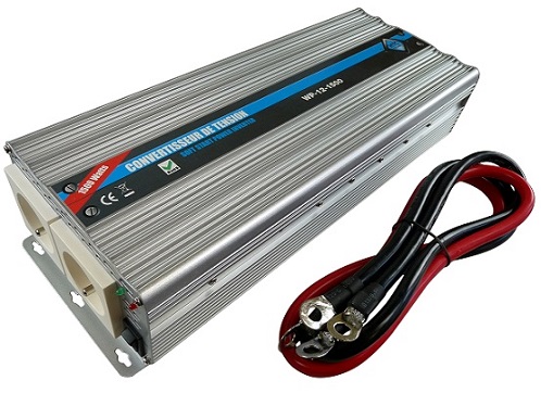 Convertisseur de tension 12V / 220V 1500W avec 2 prises secteur