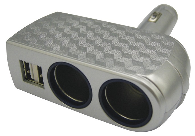 Double prise allume cigare 12V / 24V avec 2 USB 3.1A
