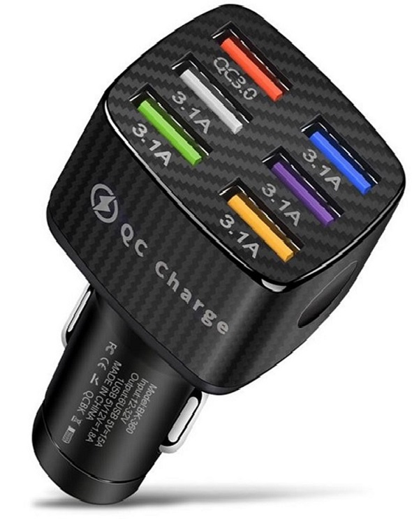 Chargeur allume cigare 12V/24V&#160; 6 USB 75W