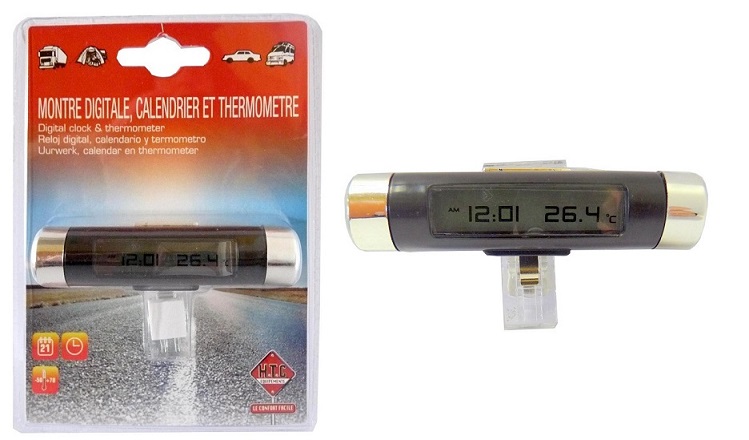Thermometre et montre digitale + calendrier