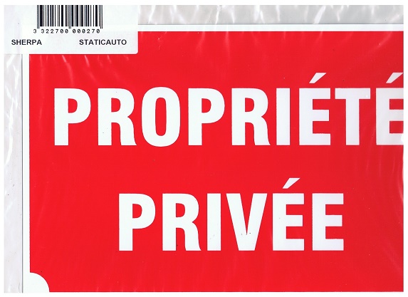 Panneau PVC PROPRIETE PRIVEE