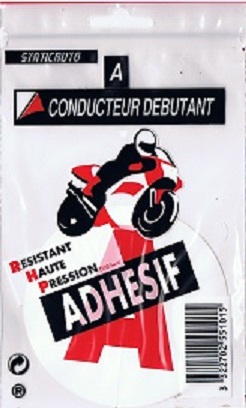 Disque A jeune conducteur moto