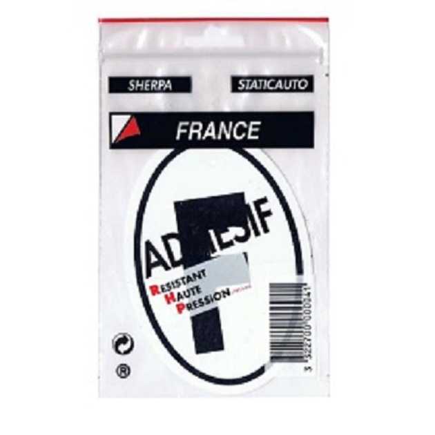 Disque adhesif F FRANCE vertical