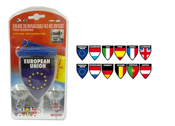 Guirlande&#160; 2 X 6 drapeaux avec ventouses