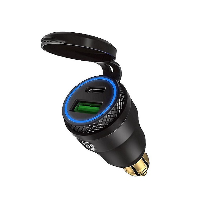 Prise allume cigare 12/24V type DIN USB-A/USB-C 32W