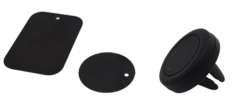 Porte téléphone magnétique non rotatif forme arrondie fixation sur la grille aération