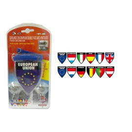 GUIRLANDE  DRAPEAUX 2X6  AVEC VENTOUSE