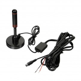 ANTENNE TV AMPLIFIÉE SUPPORT MAGNETIQUE/ADHESIF+CABLE 4M+PRISE A.C.