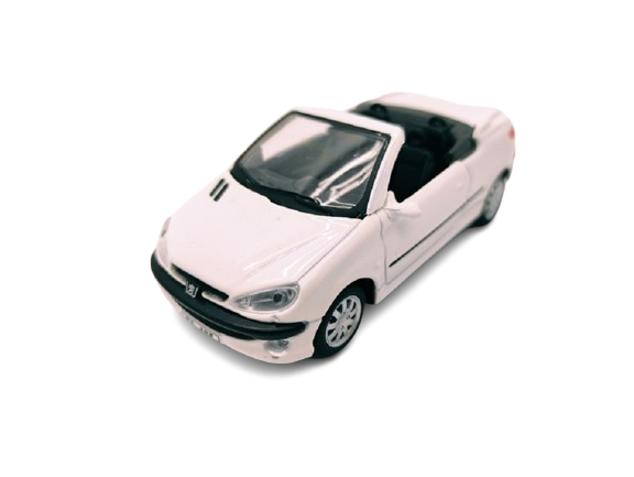 PEUGEOT 206 CC CARARAMA&#160; 1/43&egrave;me blanche d&eacute;capotable