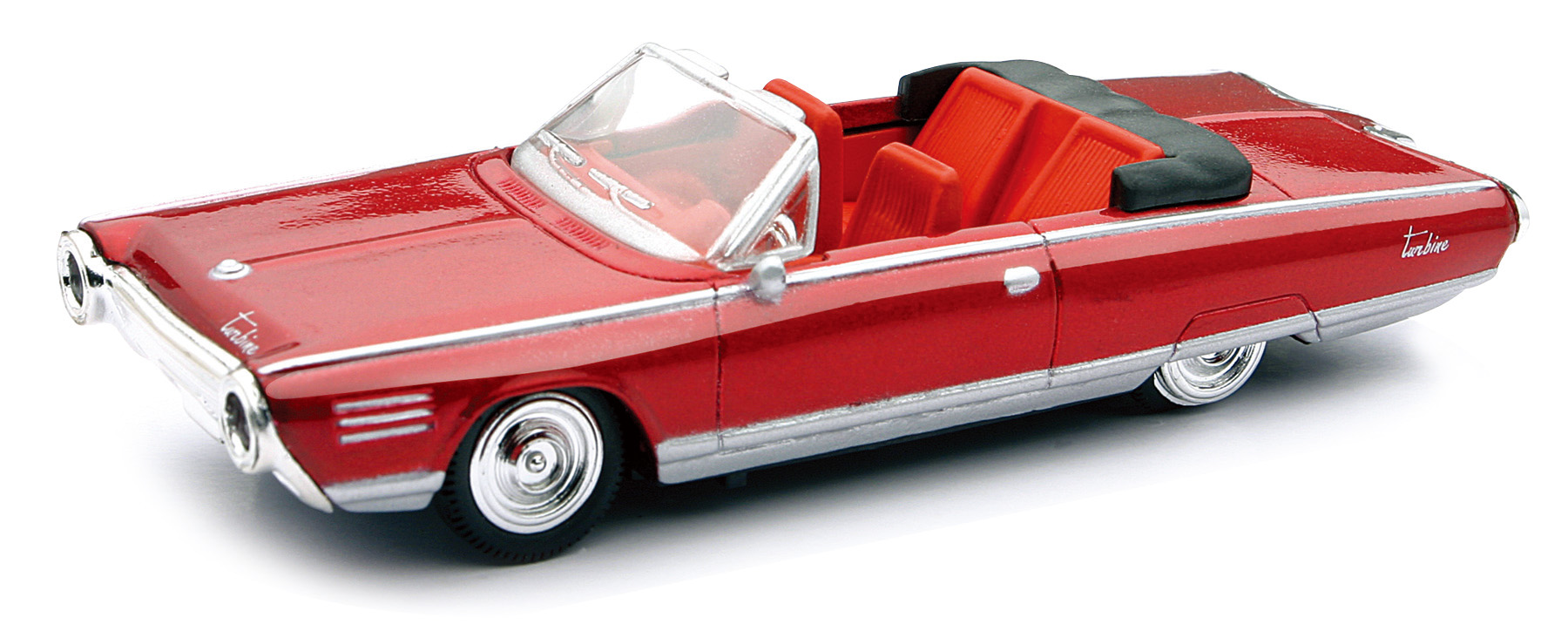 Voiture americaine Chrysler turbine car 1964 rouge 1/43&egrave;me