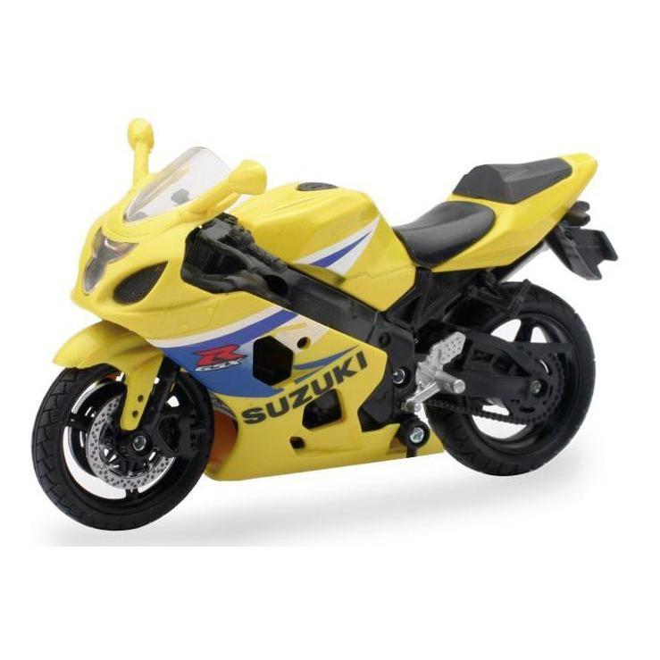 Moto street bike Suzuki GSX-R600 jaune 1/18&egrave;me