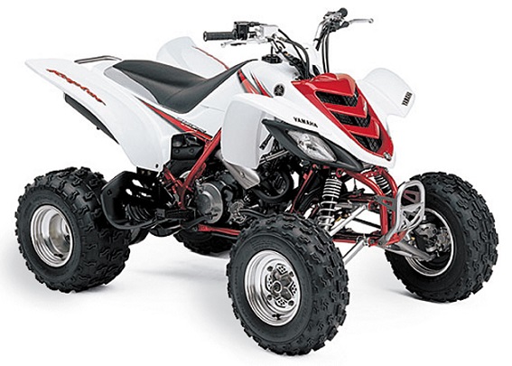 Quad Yamaha Raptor 660R blanc&#160; &agrave; l &eacute;chelle 1/12&egrave;me.