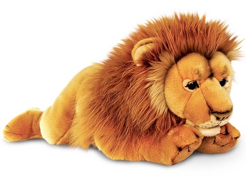 Peluche lion couche 100cm